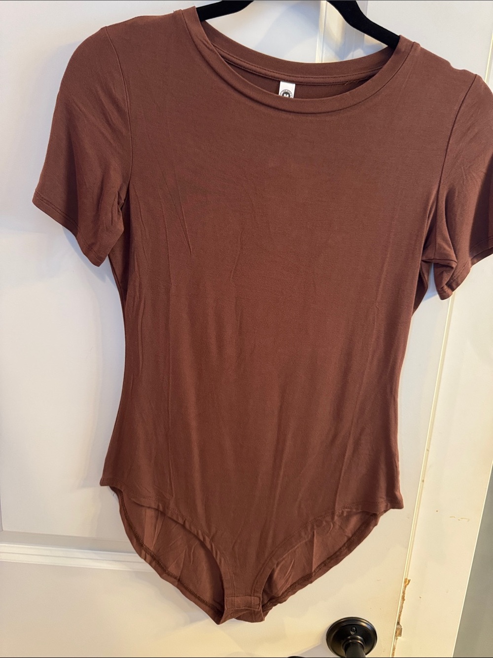Women's Brown Short-Sleeve Bodysuit